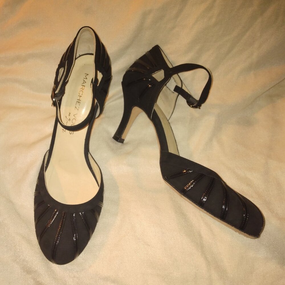 ❤️MARCHEZ VOUS XO YEARDLEY Black Mary Jane Shoes 10